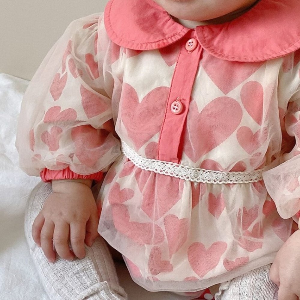 Valentine's Toddler Dress, My First Valentine's, Pink Heart Toddler Dress